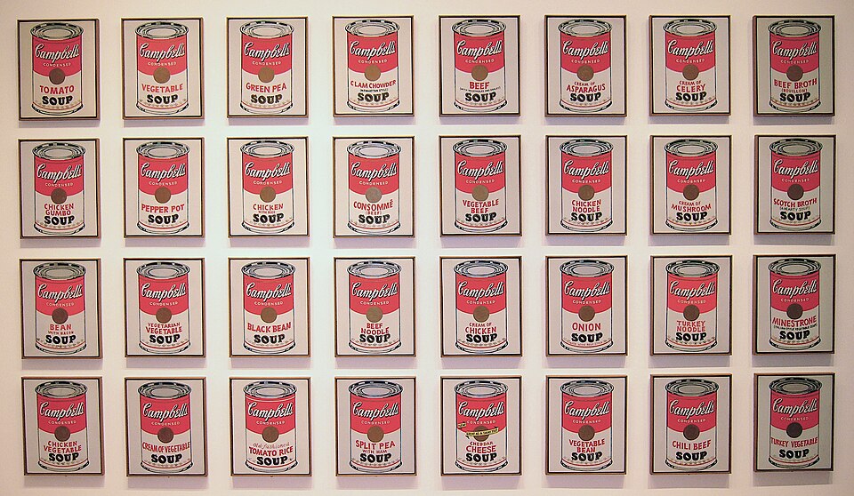 Puszki z zupą Campbell’s – Andy Warhol, 1962