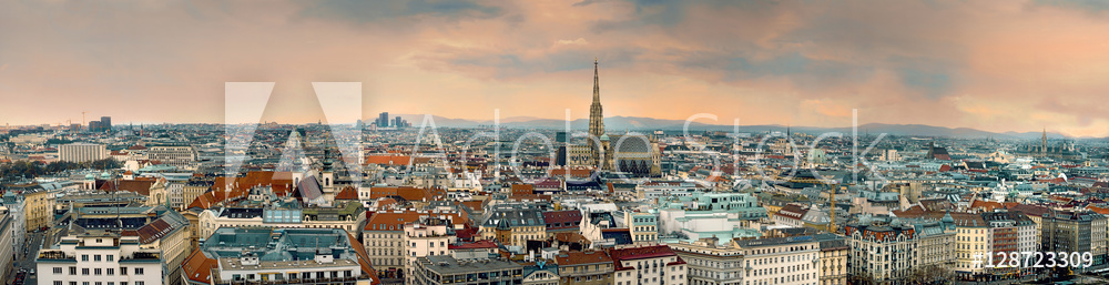 vienna city panorama austria