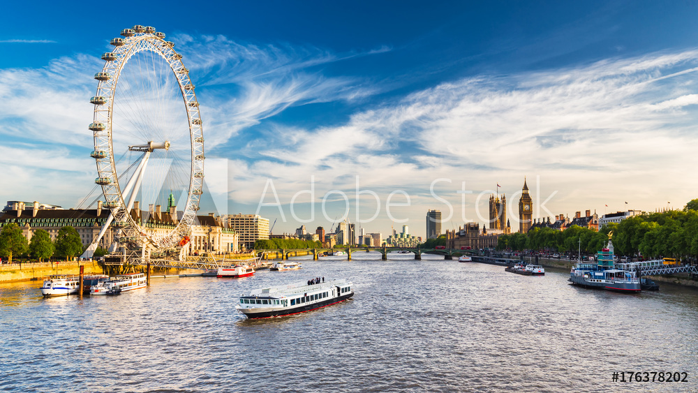 Obraz na płótnie Westminster Parliament and the Thames