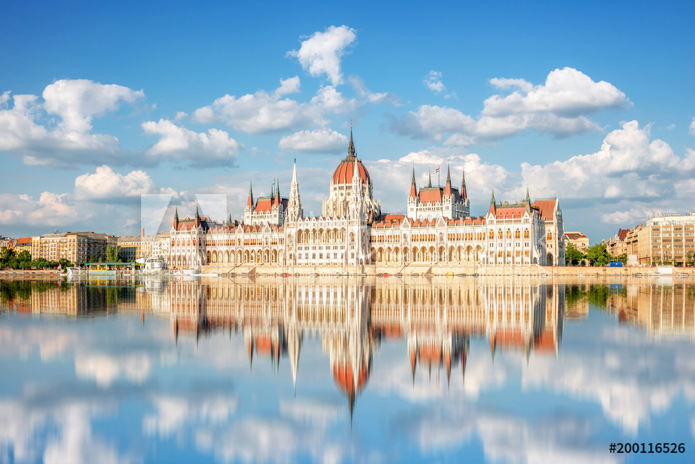 Fotoobraz Budapeszt, budynek Parlamentu | Obraz na płótnie beton architektoniczny