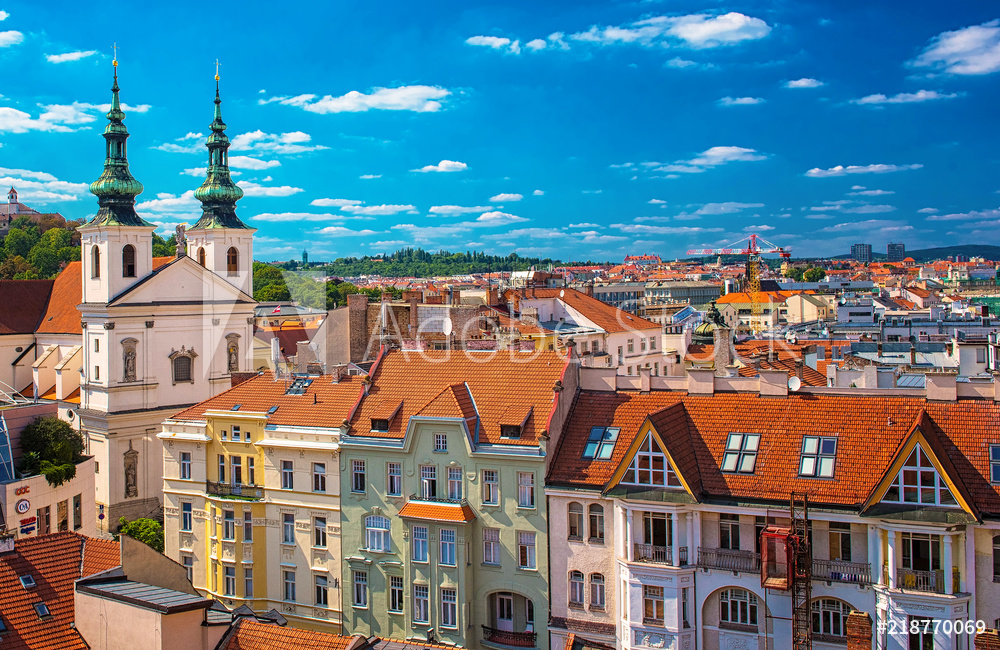 Obraz na płótnie Widok na Stare Miasto w Brnie | obraz na płótnie w salonie