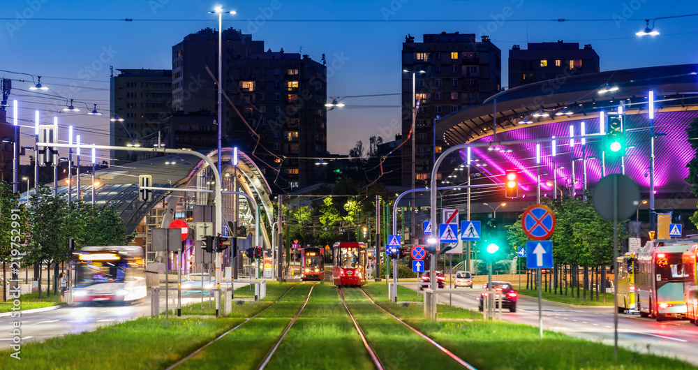 Obraz na płótnie Aleja Korfantego, Katowice w salonie