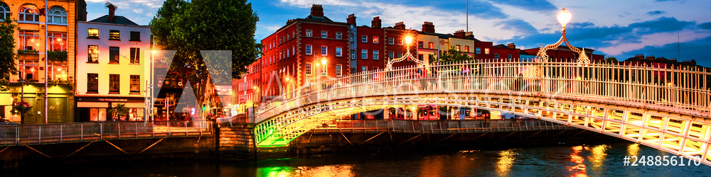Most Ha Penny w Dublinie | Obraz na płótnie