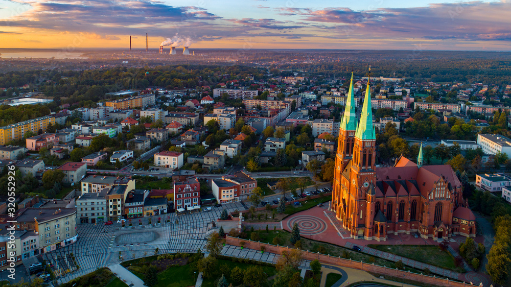 Obraz na płótnie Panorama Rybnika | fotoobraz w salonie