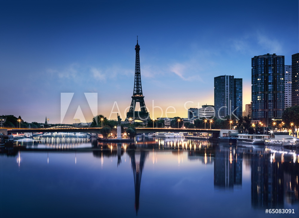 Obraz na płótnie Tour Eiffel au Crépuscule
