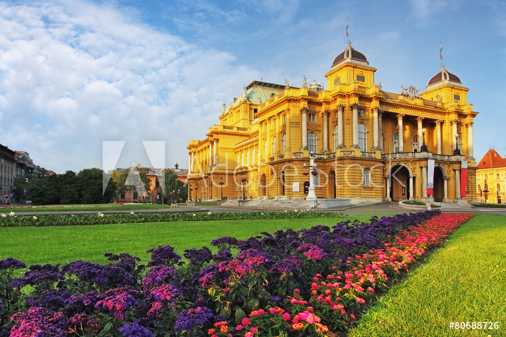 Obraz na płótnie Zagreb - Croatian National Theate w salonie