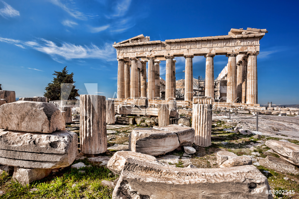 Obraz na płótnie Parthenon temple on the Acropolis in Athens, Greece w salonie