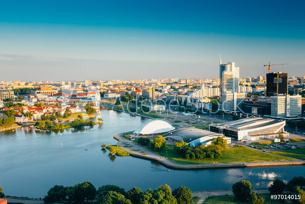 Obraz na płótnie Pejzaż z Mińska | fotoobraz w salonie