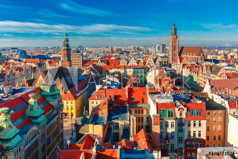 Obraz na płótnie Stare miasto we Wrocławiu w salonie