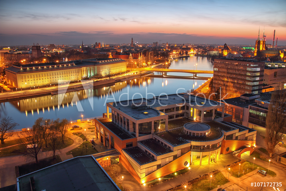 Obraz na płótnie Panorama nadodrzańska w salonie