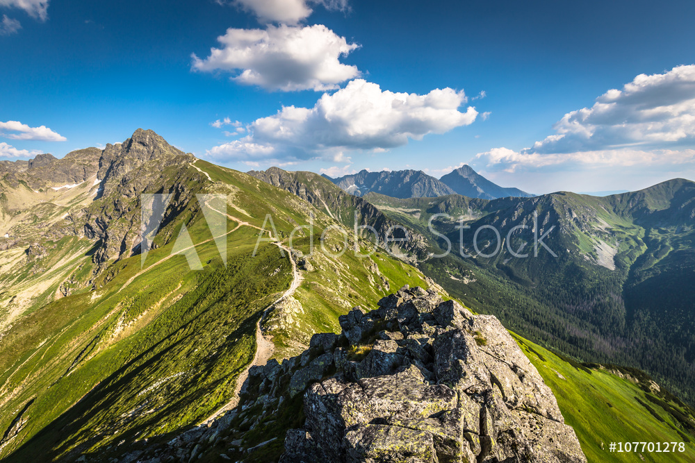 Obraz na płótnie Widok na Tatry z Kasprowego Wierchu | fotoobraz w salonie