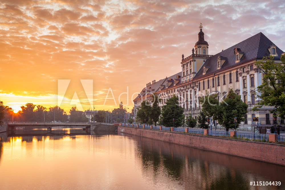 Obraz na płótnie Wrocław rzeka w salonie