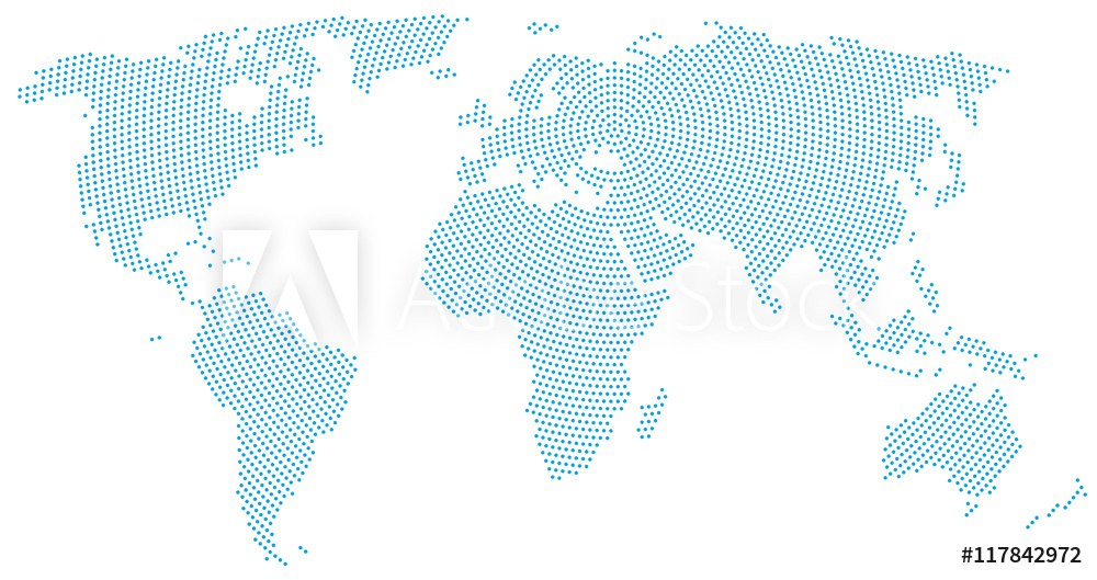 Mapa świata z punktów