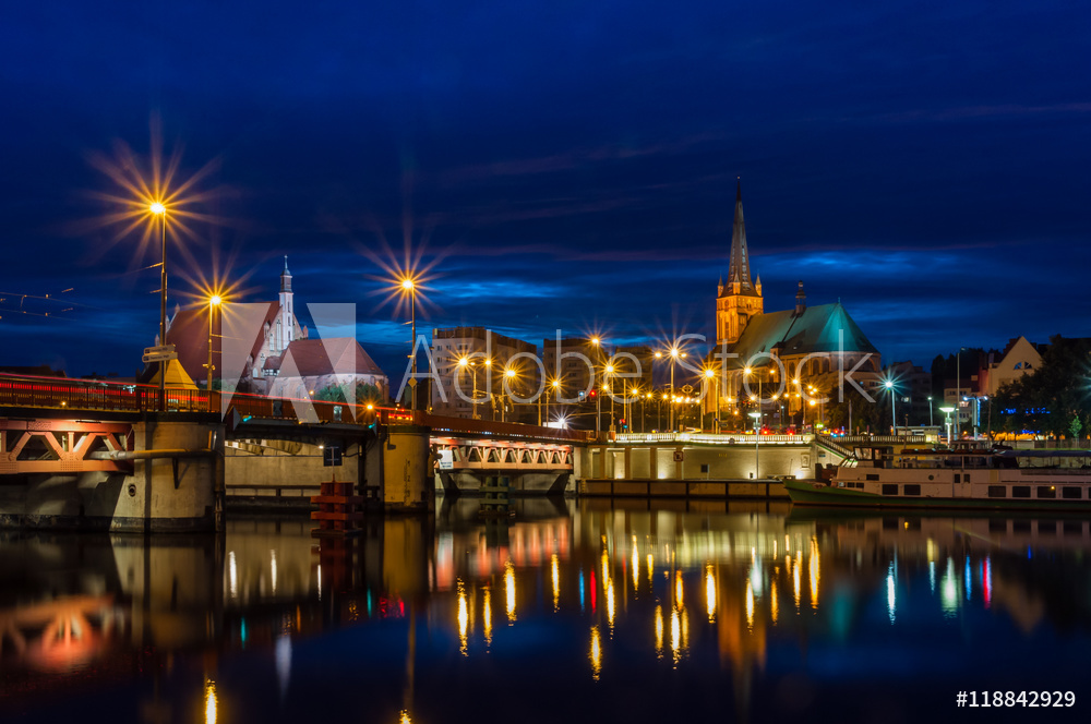 Szczecin nocą