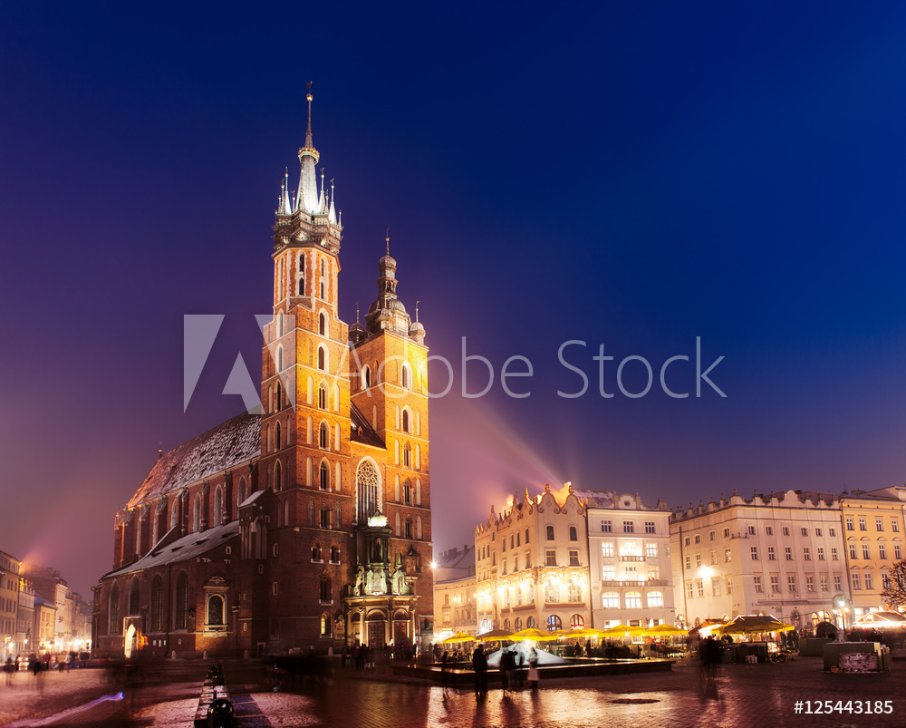 Obraz na płótnie Kościół Mariacki w Krakowie w salonie