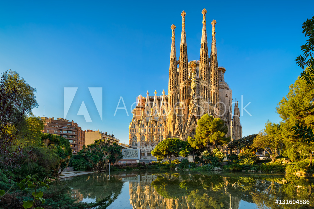 Fotoobraz Sagrada Familia w Barcelonie | Obraz na płótnie beton architektoniczny