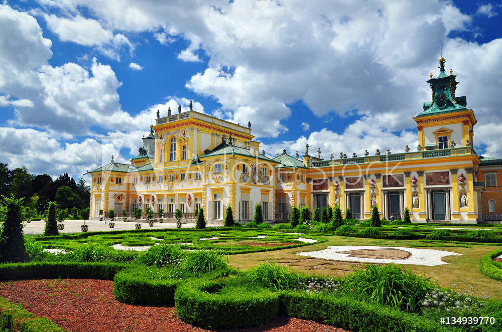 Fotoobraz Muzeum Pałacu Króla Jana III w Wilanowie | Obraz na płótnie beton architektoniczny
