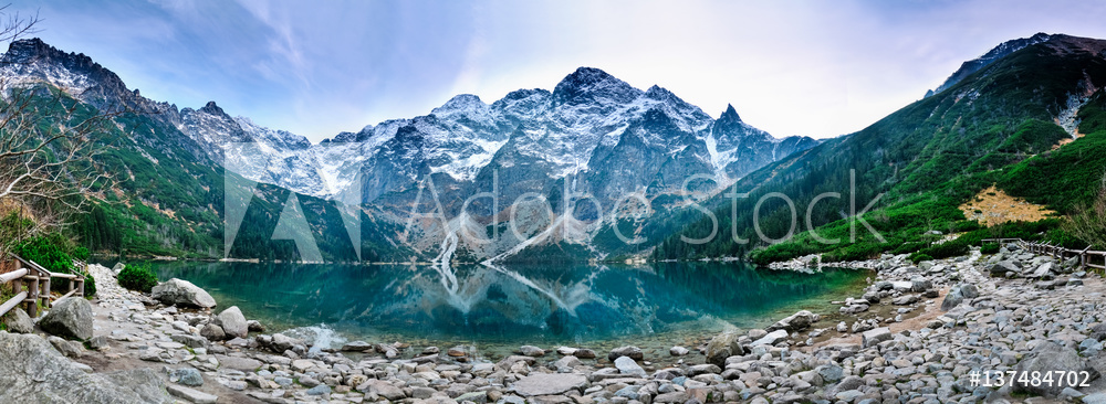 Obraz na płótnie Tatra mountains Morskie Oko lake w salonie