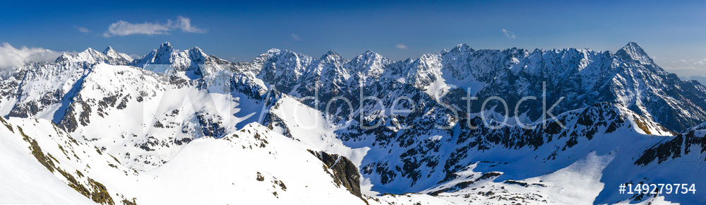 Obraz na płótnie Tatry Wysokie - widok z Zawratu w salonie