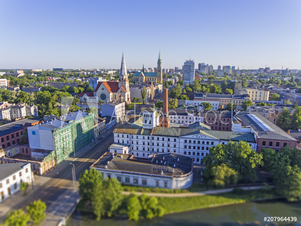 Obraz na płótnie Łódź, Polska. Widok na Białą Fabrykę. w salonie