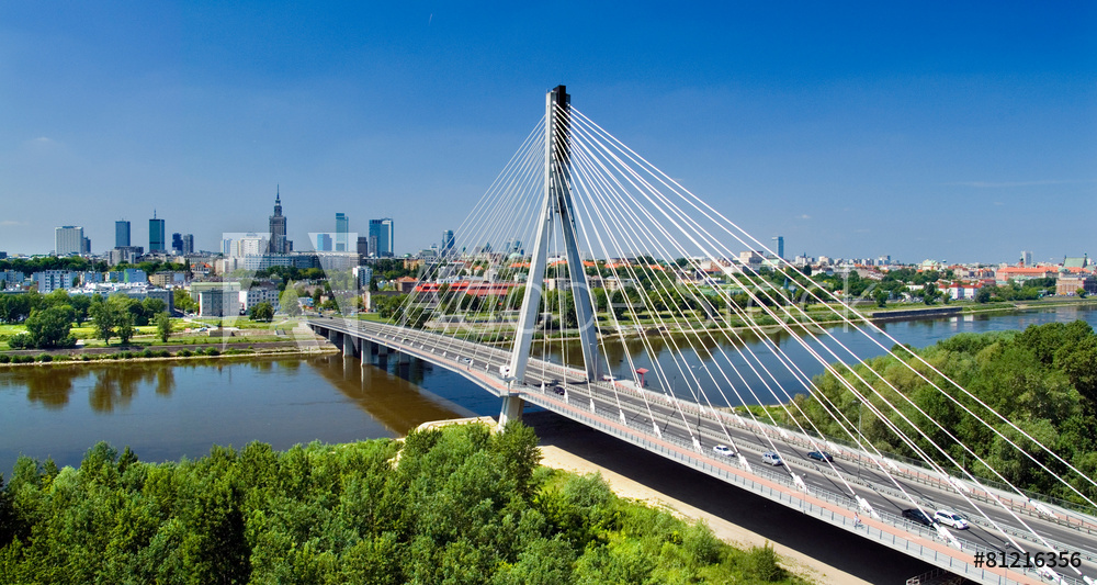 Obraz drukowany na płótnie obraz na płótnie Most Świętokrzyski - Warszawa 