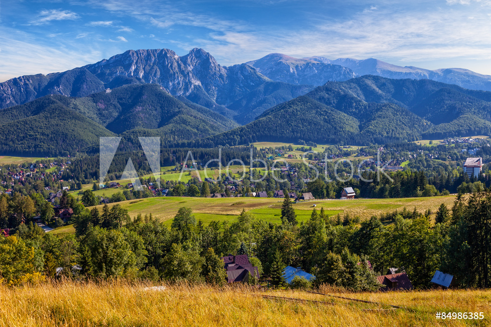 View from Gubalowka on the Tatra Mountains, Poland.