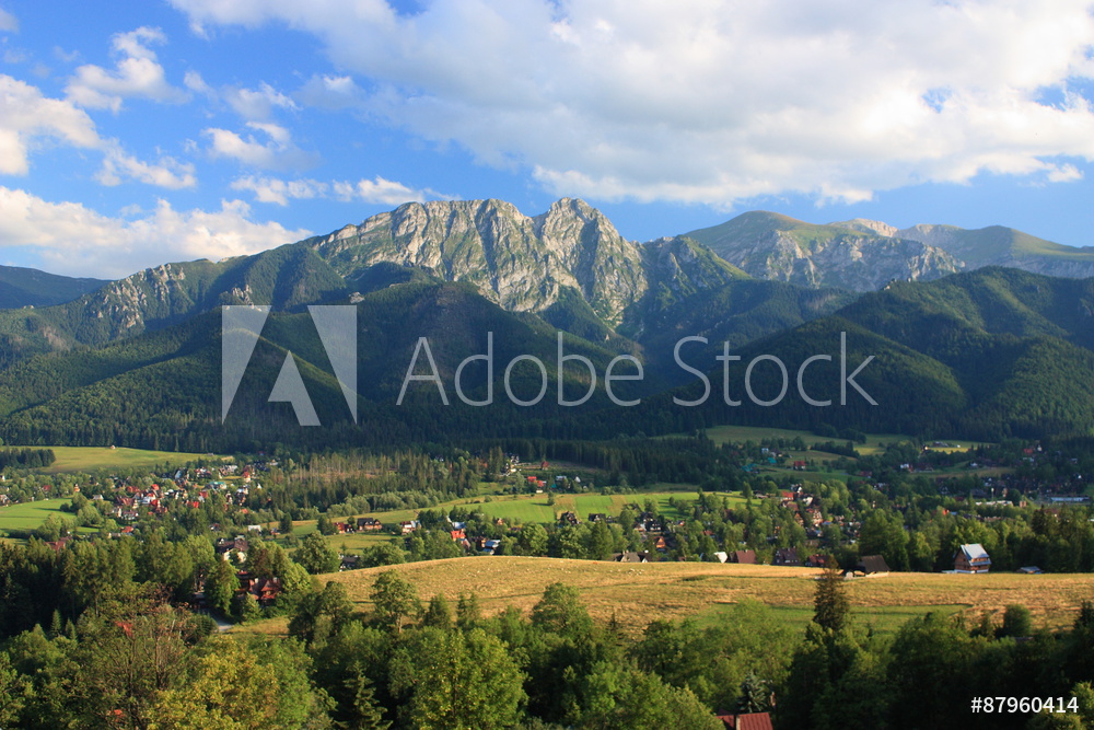 Obraz na płótnie Zakopane - Tatry widziane z drogi na Gubałówkę | fotoobraz w salonie