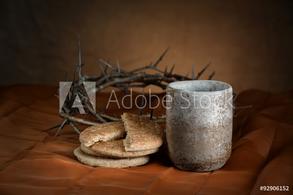 Obraz na płótnie Chleb i wino w salonie