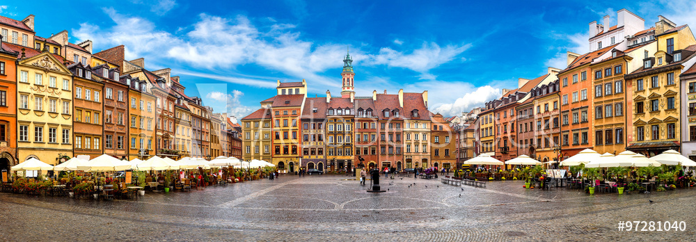 Obraz na płótnie Warszawski rynek i stare miasto | Obraz na płótnie w salonie